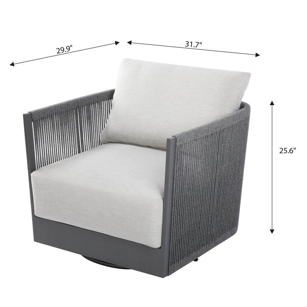 Capri Outdoor Aluminum Swivel Chair with Sunbrella® Cushions (OS-2503W)