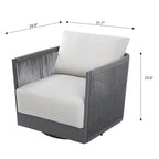 Capri Outdoor Aluminum Swivel Chair with Sunbrella® Cushions (OS-2503W)