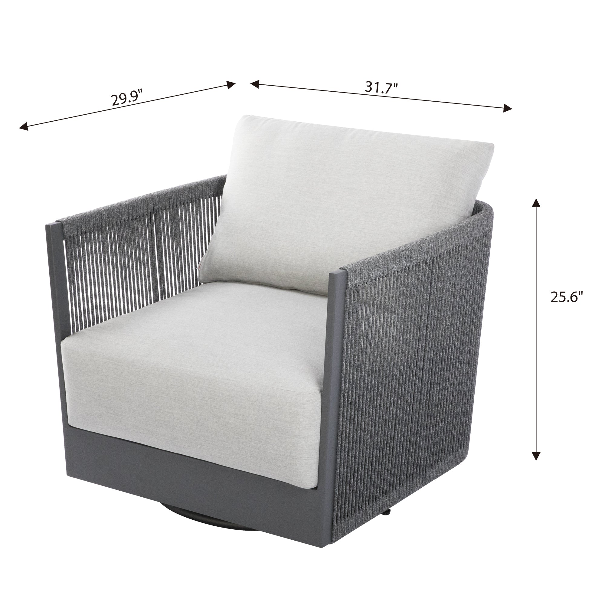 Capri Outdoor Aluminum Swivel Chair with Sunbrella® Cushions (OS-2503W)