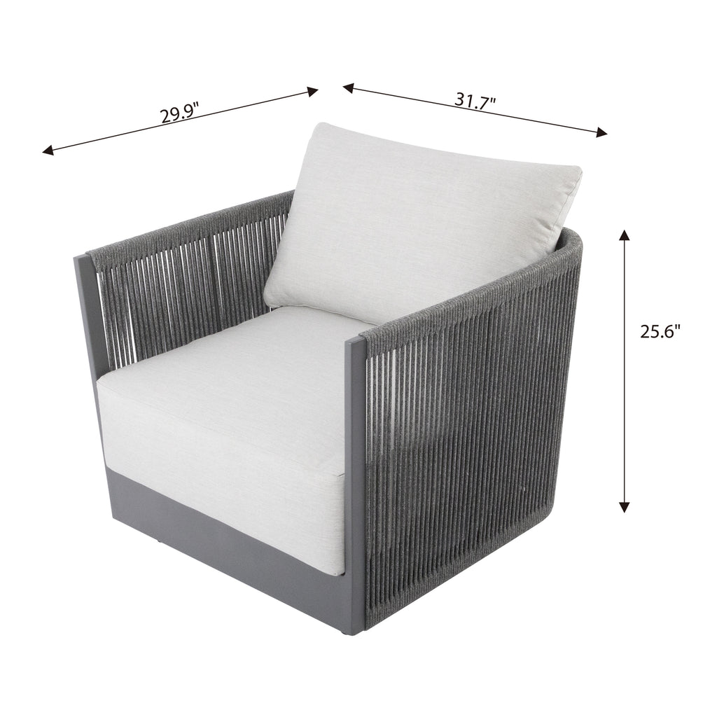 Capri Outdoor Aluminum Lounge Chair with Sunbrella® Cushions (OS-2503S)