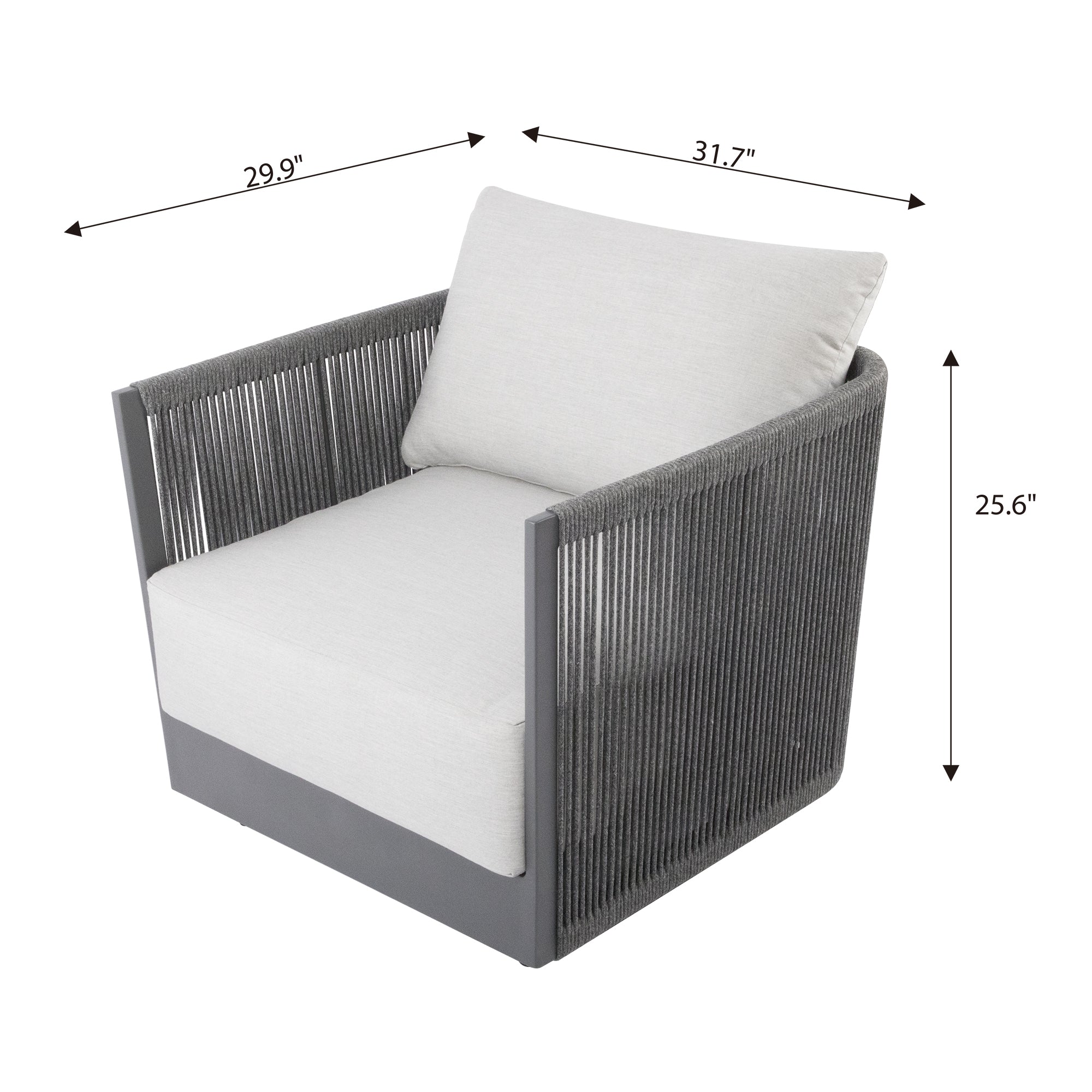 Capri Outdoor Aluminum Lounge Chair with Sunbrella® Cushions (OS-2503S)