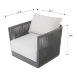 Capri Outdoor Aluminum Lounge Chair with Sunbrella® Cushions (OS-2503S)