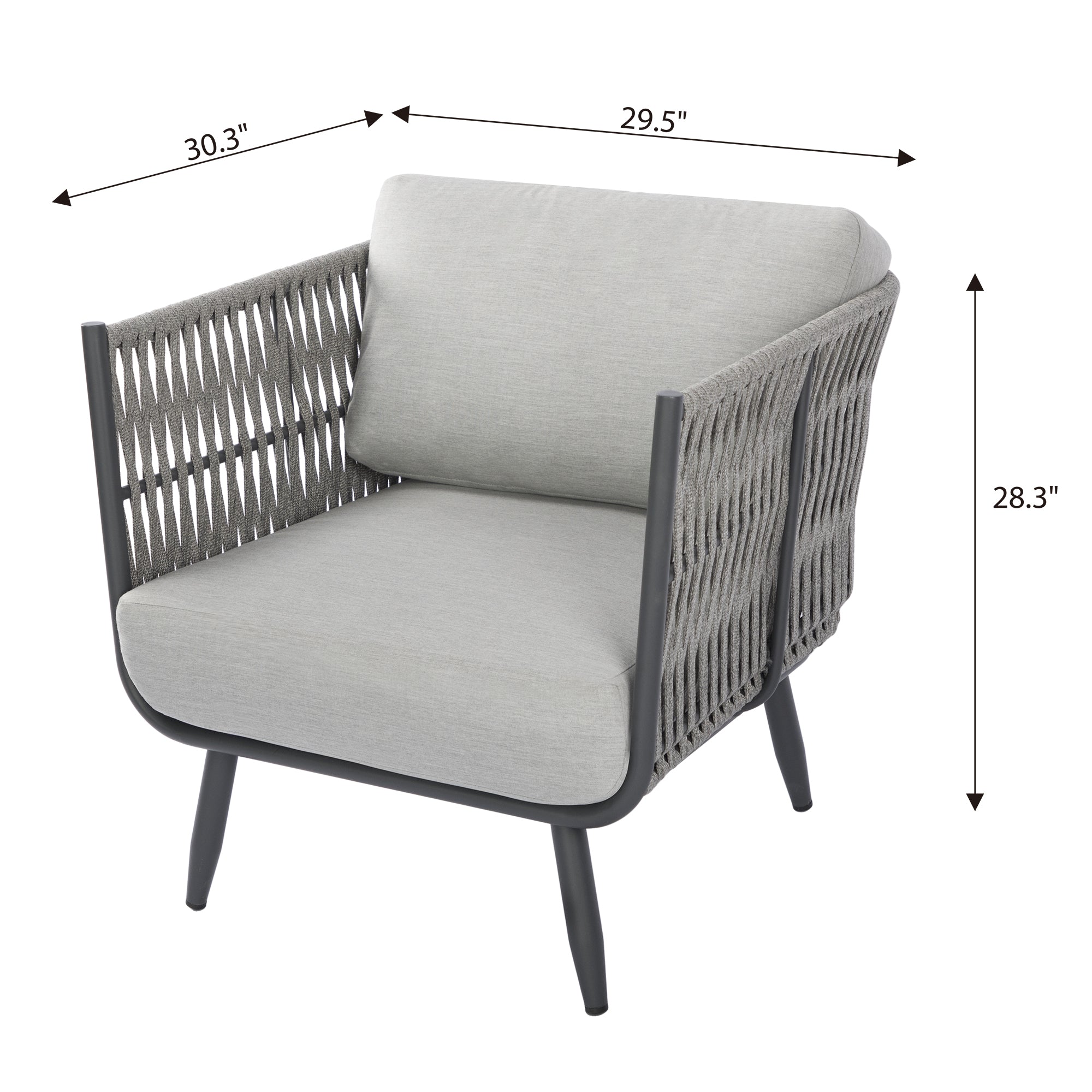 Milano Outdoor Aluminum Lounge Chair with Sunbrella® Cushions (OS-2504S)