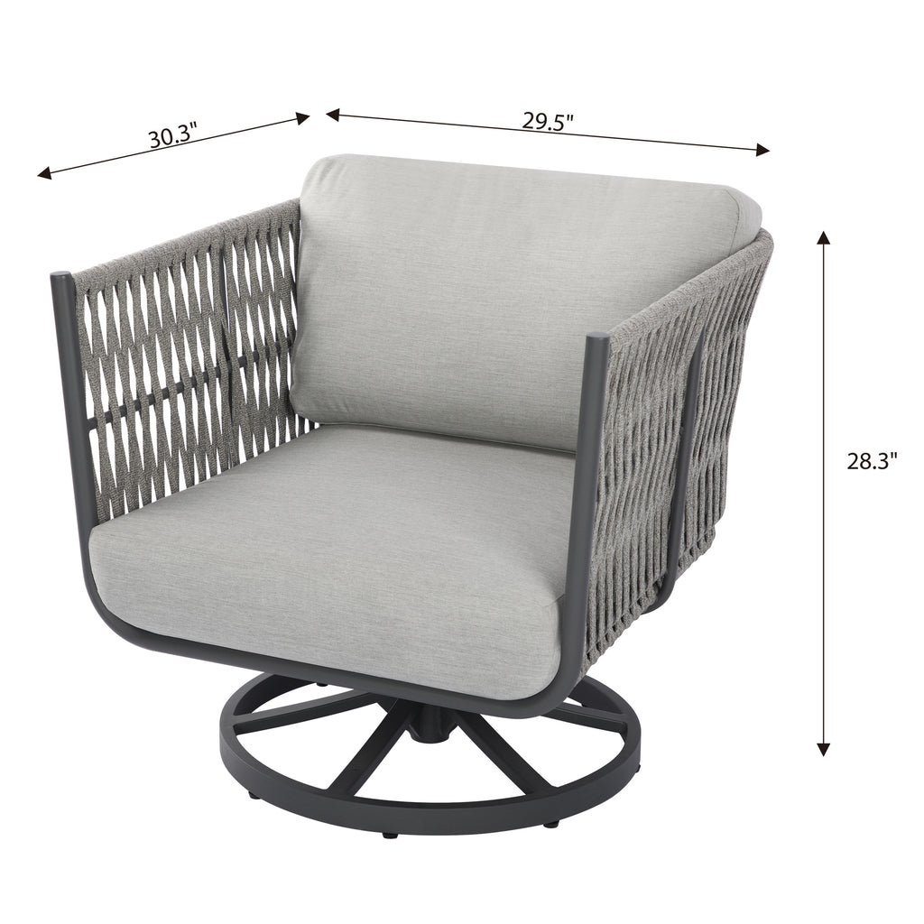 Milano Outdoor Aluminum Swivel Chair with Sunbrella® Cushions (OS-2504W)