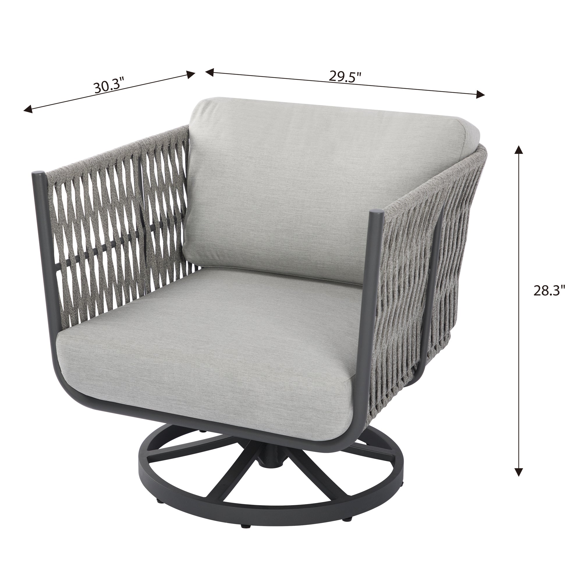 Milano Outdoor Aluminum Swivel Chair with Sunbrella® Cushions (OS-2504W)