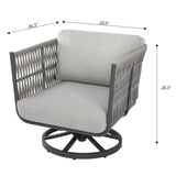 Milano Outdoor Aluminum Swivel Chair with Sunbrella® Cushions (OS-2504W)
