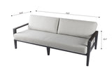 Laguna Outdoor Aluminum 3-Seat Sofa with Sunbrella® Cushions (OS-2506T)