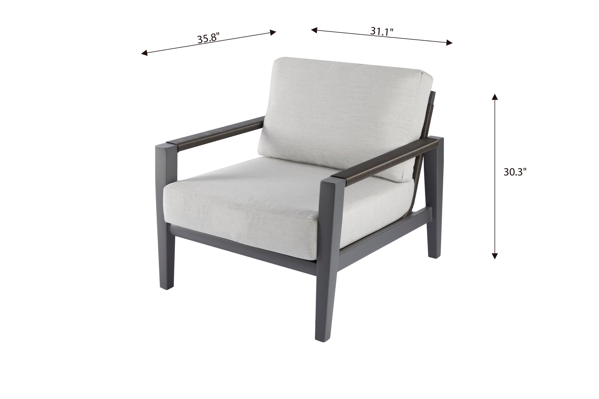 Laguna Outdoor Aluminum Lounge Chair with Sunbrella® Cushions (OS-2506S)