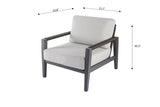 Laguna Outdoor Aluminum Lounge Chair with Sunbrella® Cushions (OS-2506S)