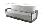 Newport Outdoor Aluminum 3-Seat Sofa with Sunbrella® Cushions (OS-2505T)
