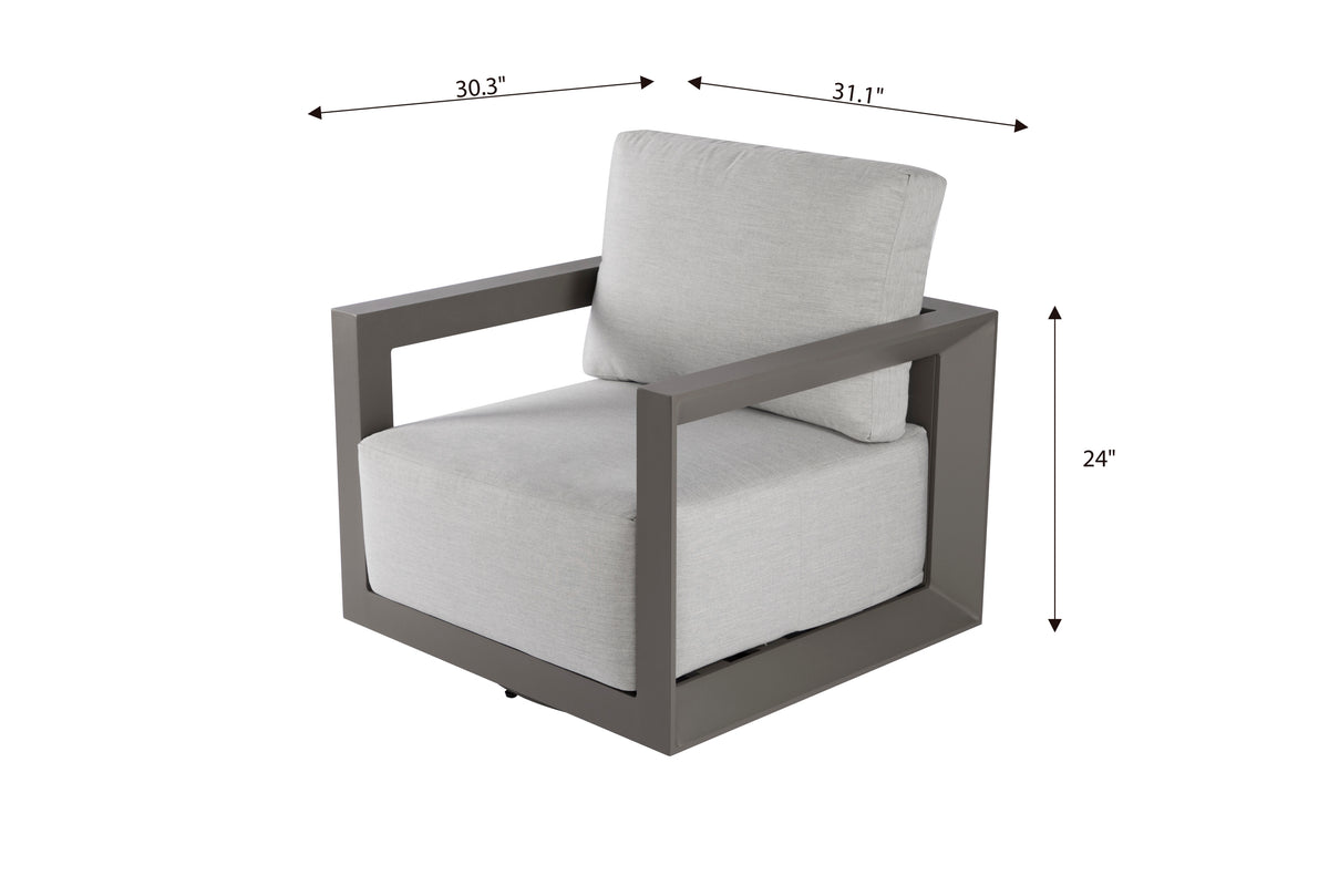 Newport Outdoor Aluminum Swivel Chair with Sunbrella® Cushions (OS2505W)