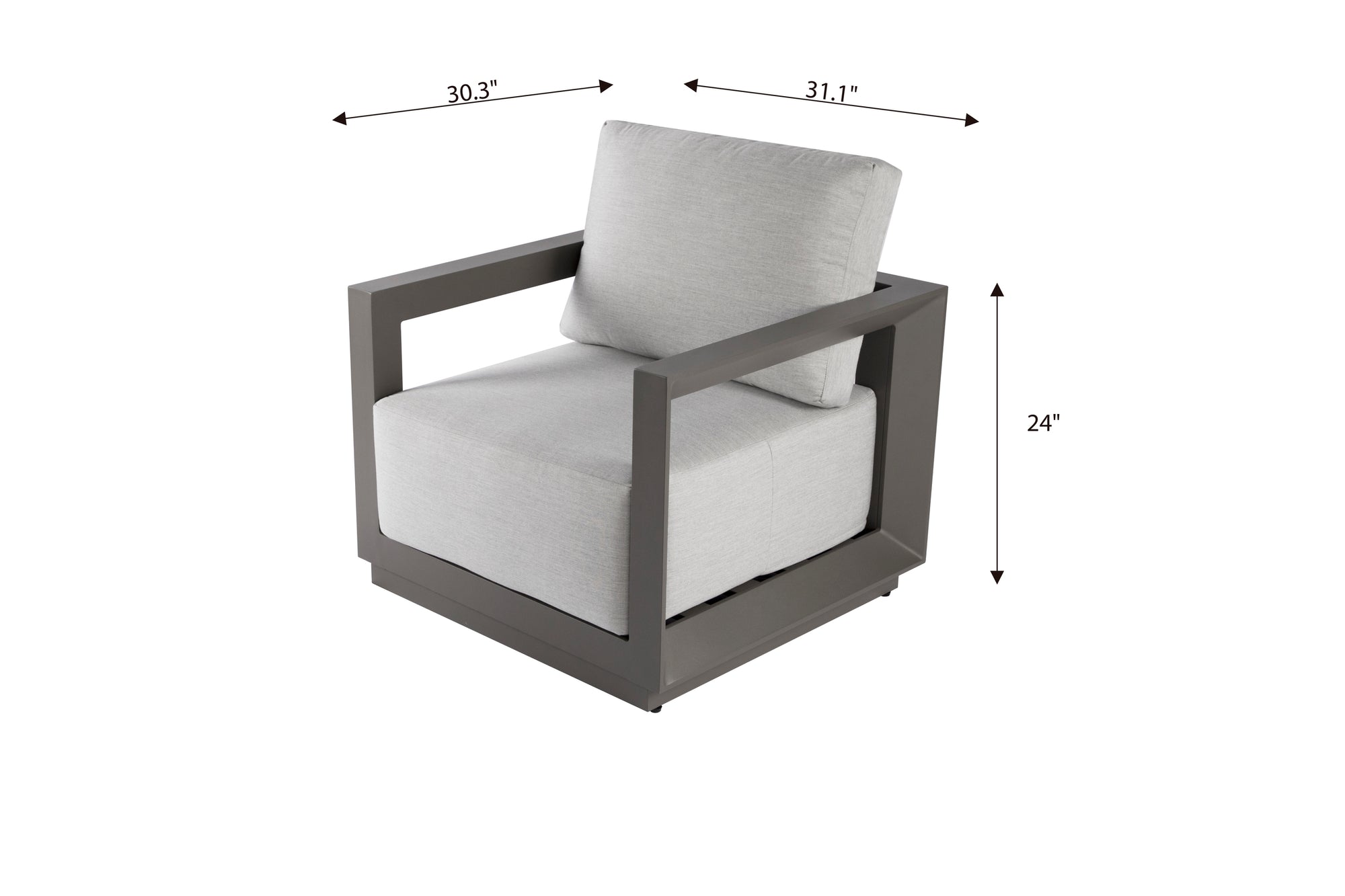 Newport Outdoor Aluminum Lounge Chair with Sunbrella® Cushions (OS-2505S)