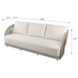 Malibu Outdoor Aluminum 3-Seat Sofa with Sunbrella® Cushions (OS-2502T)