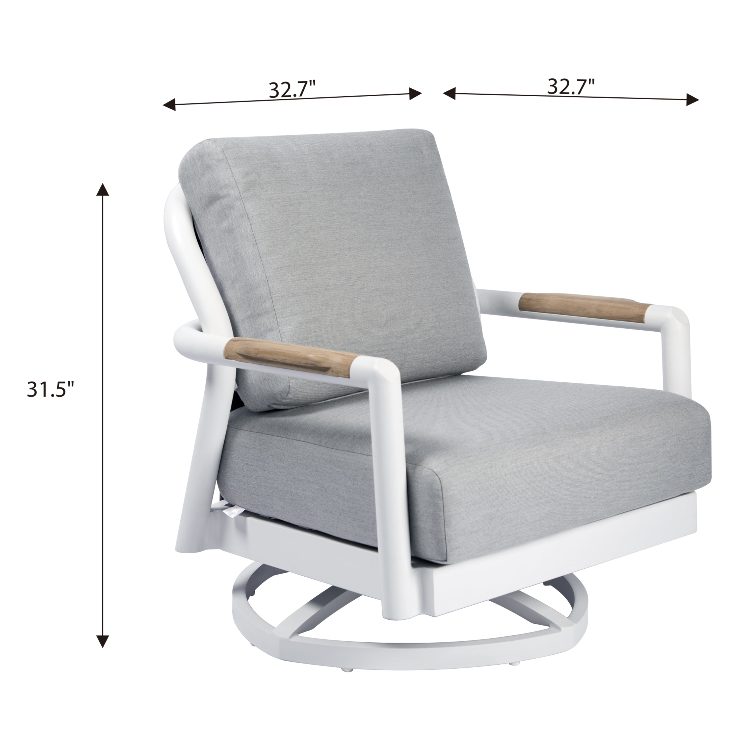 Santorini Outdoor Aluminum Swivel Chair with Sunbrella® Cushions (OS-2501W)