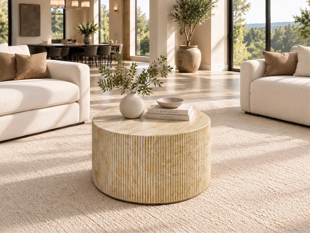 Auckland 19.7" Round Concrete Coffee table(FCG105)