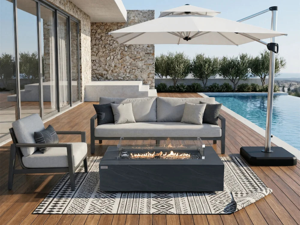 Cape Town & Meteora 56" Sandstone Fire Table (OFG410)