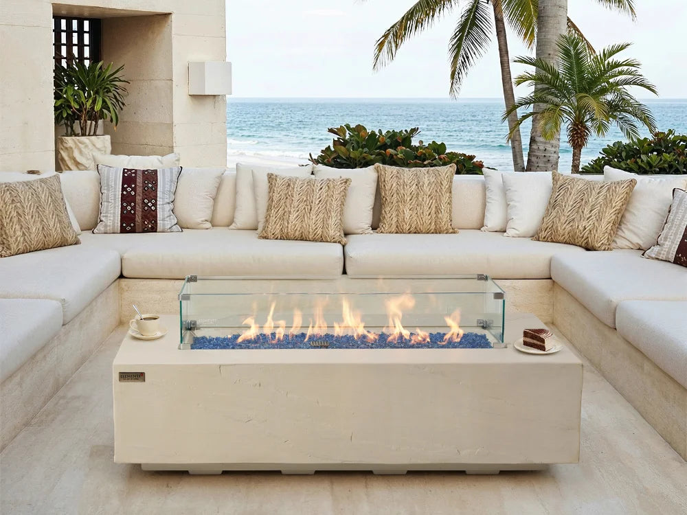 Cape Town & Meteora 56" Sandstone Fire Table (OFG410)