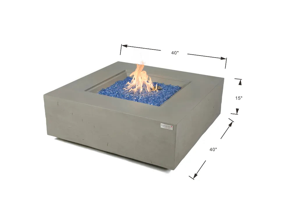 Roraima & Capertree 40" Outdoor Sandstone Fire Pit 60,000 BTU - Includes Fire Glass, Lid & PVC Cover(OFG411)