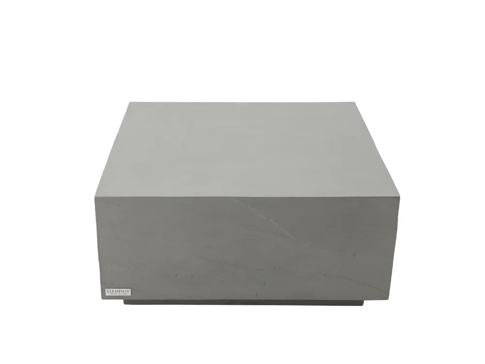 Colorado 34 inches Square Light Gray Concrete Coffee Table, shown against a plain white background.