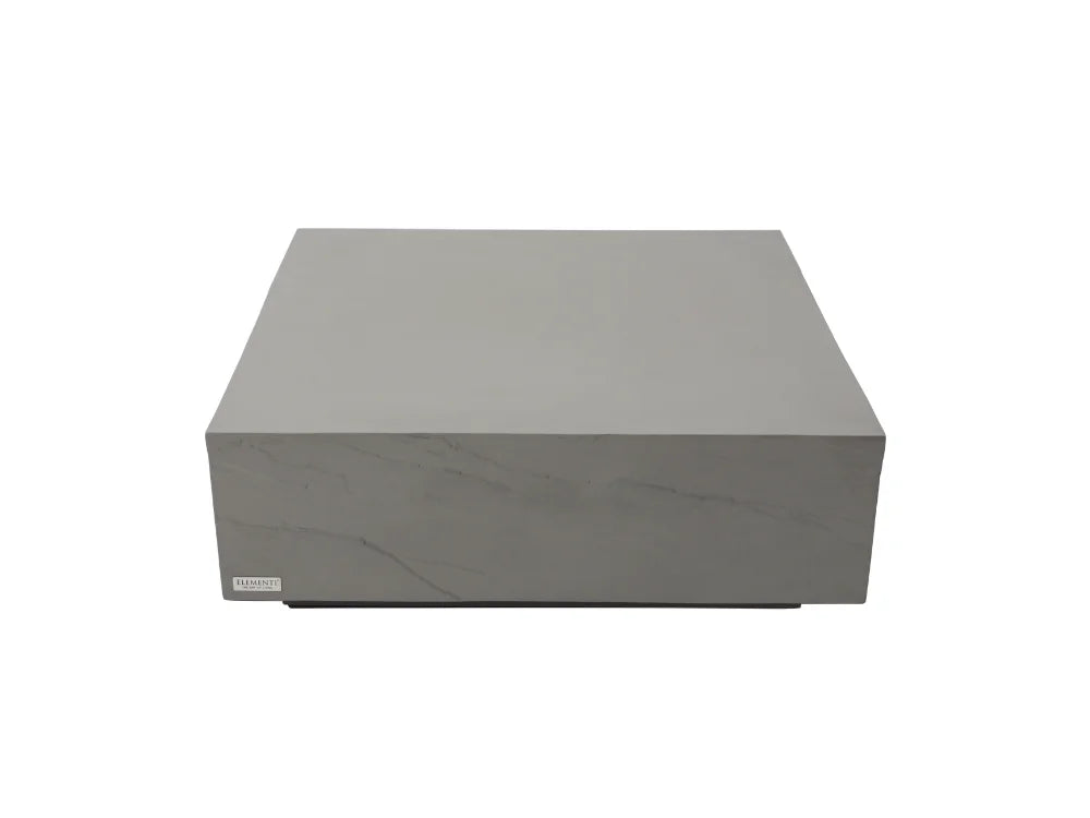 Colorado 40 inches Light Gray Concrete Coffee Table, shown from a front-three-quarters angle on a plain white background.