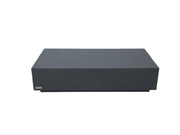 Colorado Dark Gray Concrete Coffee Table, shown from a three-quarters perspective on a plain white background.