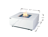 +Bianco 40" Marble Porcelain Fire Table (OFP103BW)
