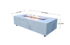 +Carrara 60" Marble Porcelain Fire Table (OFP121BW)