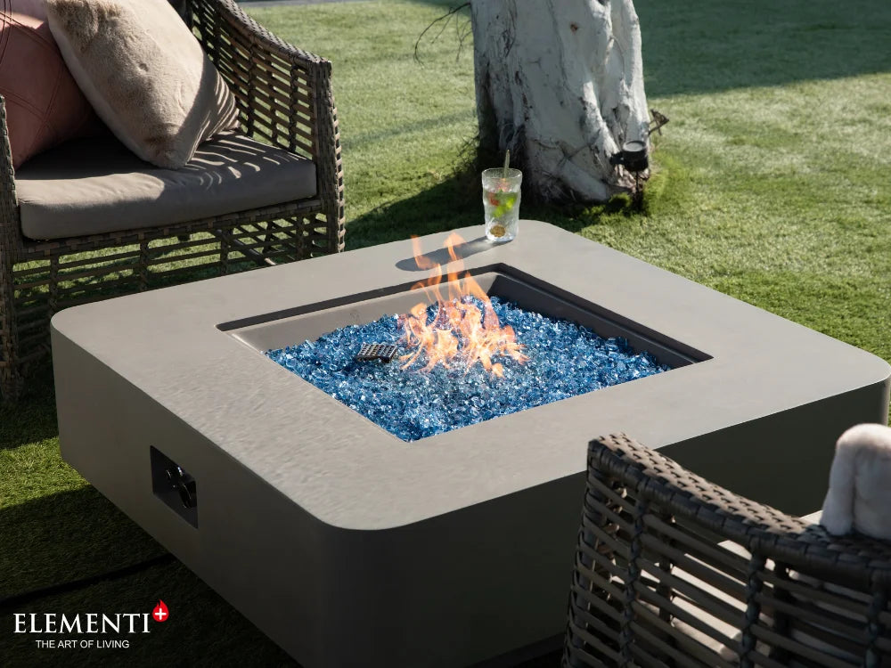 +Lucerne 42" Light Gray Sandstone Fire Table (OFG419LG)