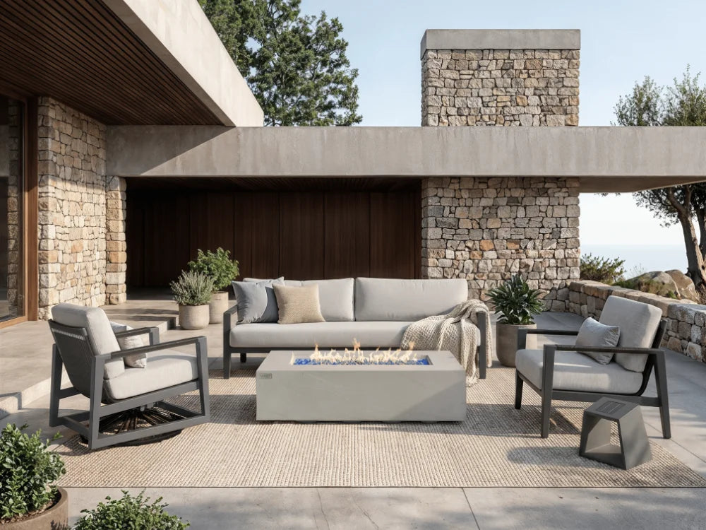 Cape Town & Meteora 56" Sandstone Fire Table (OFG410)