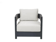 Elementi Monaco Powder-Coated Aluminum Patio Lounge Chair with Cushions