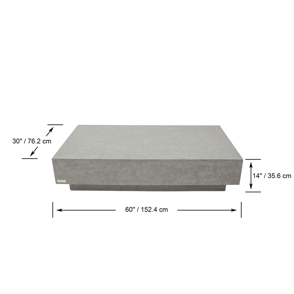 Tevere 60" Concrete Coffee Table (FCG03)