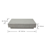 Tevere 60" Concrete Coffee Table (FCG03)