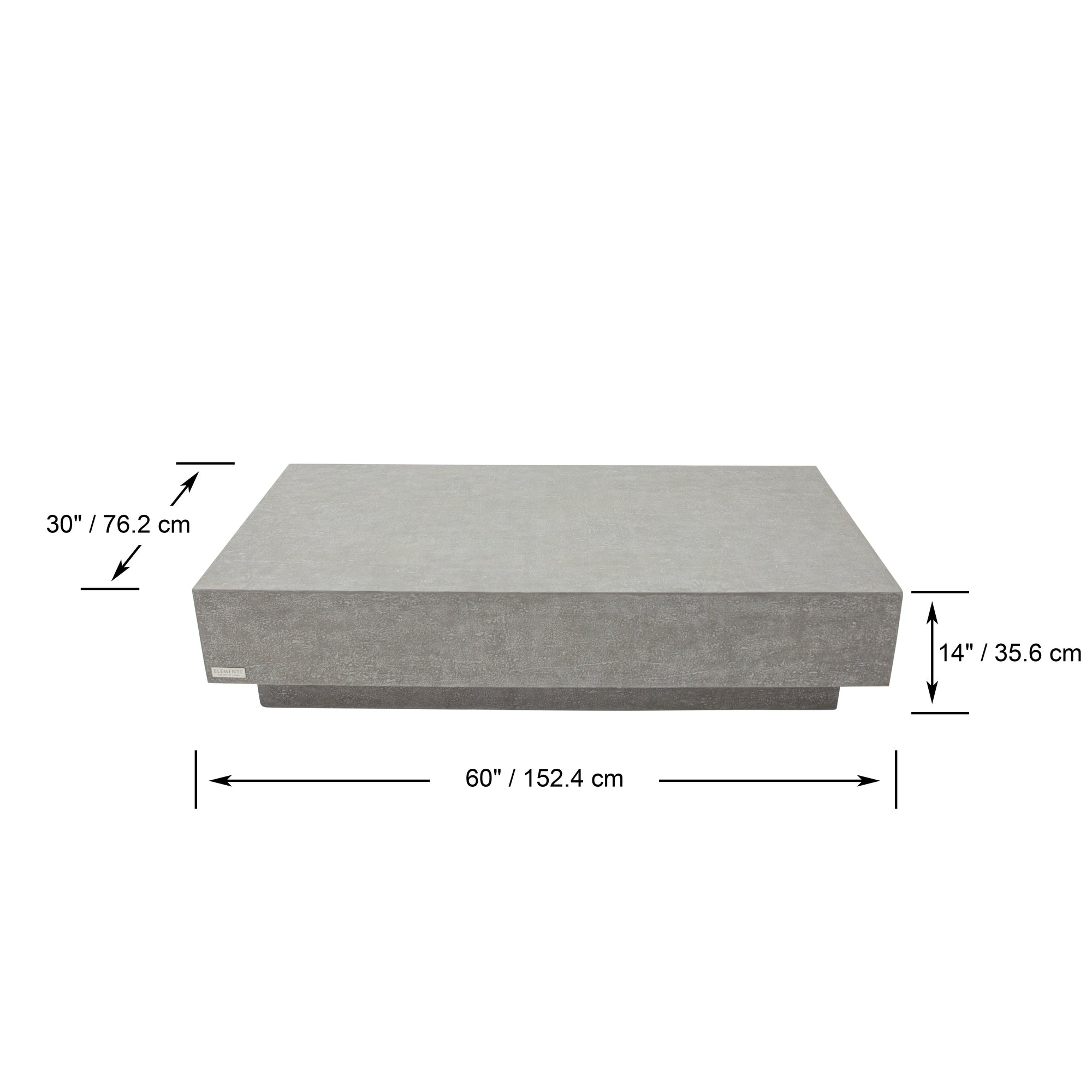 Tevere 60" Concrete Coffee Table (FCG03)