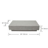Tevere 60" Concrete Coffee Table (FCG03)
