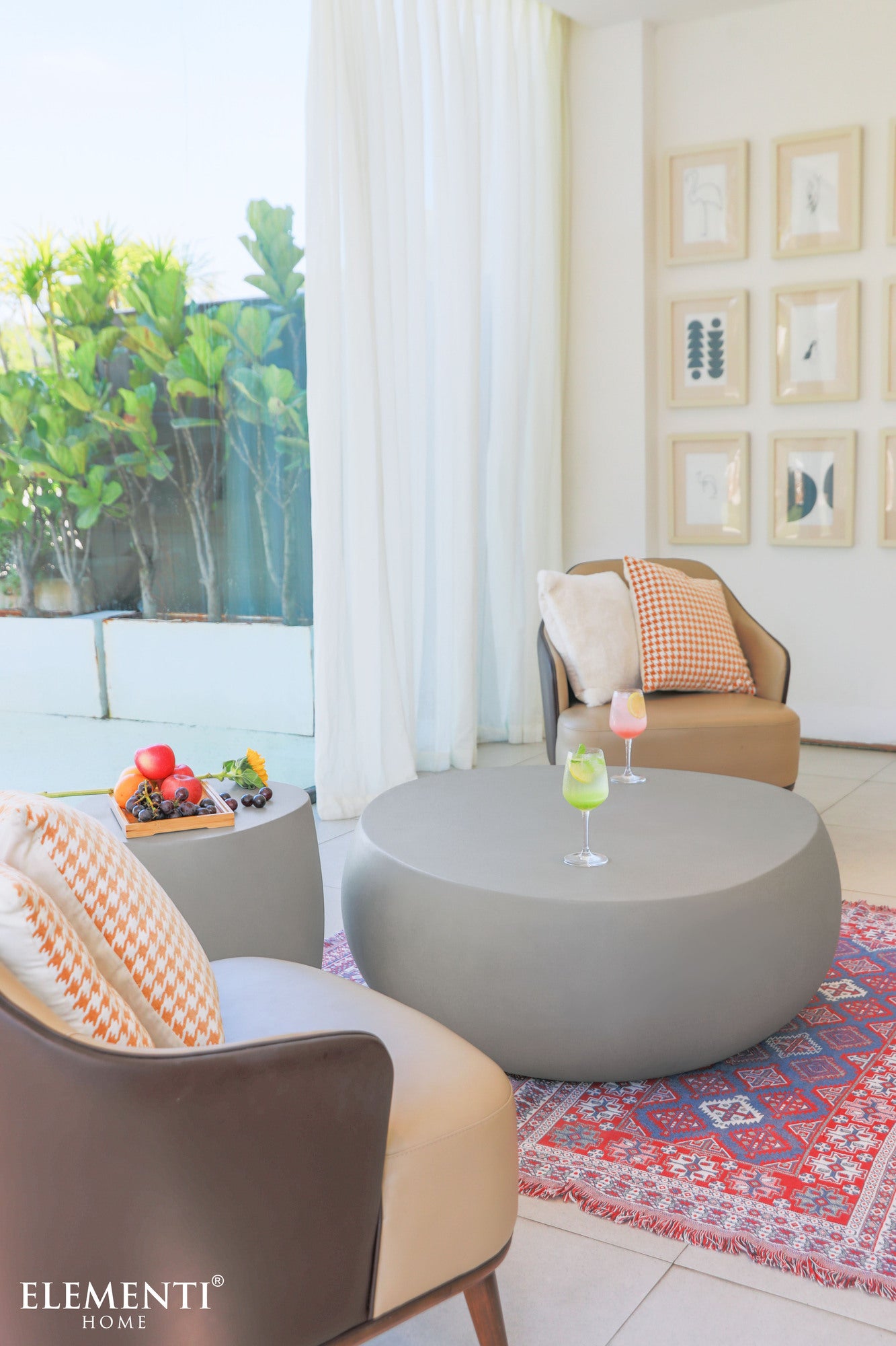 Ikaria 42" Concrete Coffee Table (FCG09)