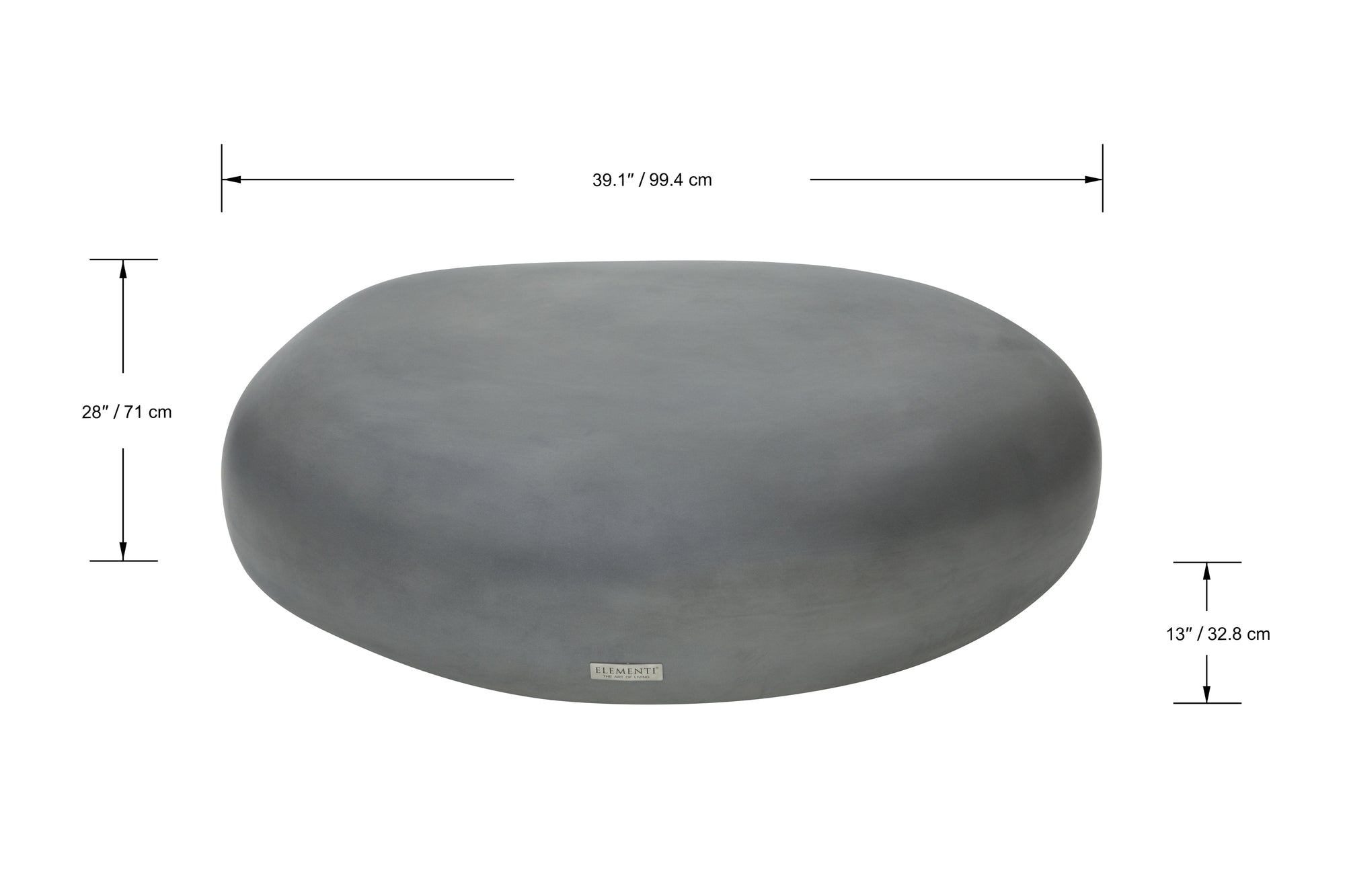 Hawaii 40" Concrete Coffee Table (FCG16)