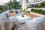 +Bianco Marble Porcelain Coffee Table (FCP-BW)
