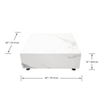 +Bianco Marble Porcelain Coffee Table (FCP-BW)