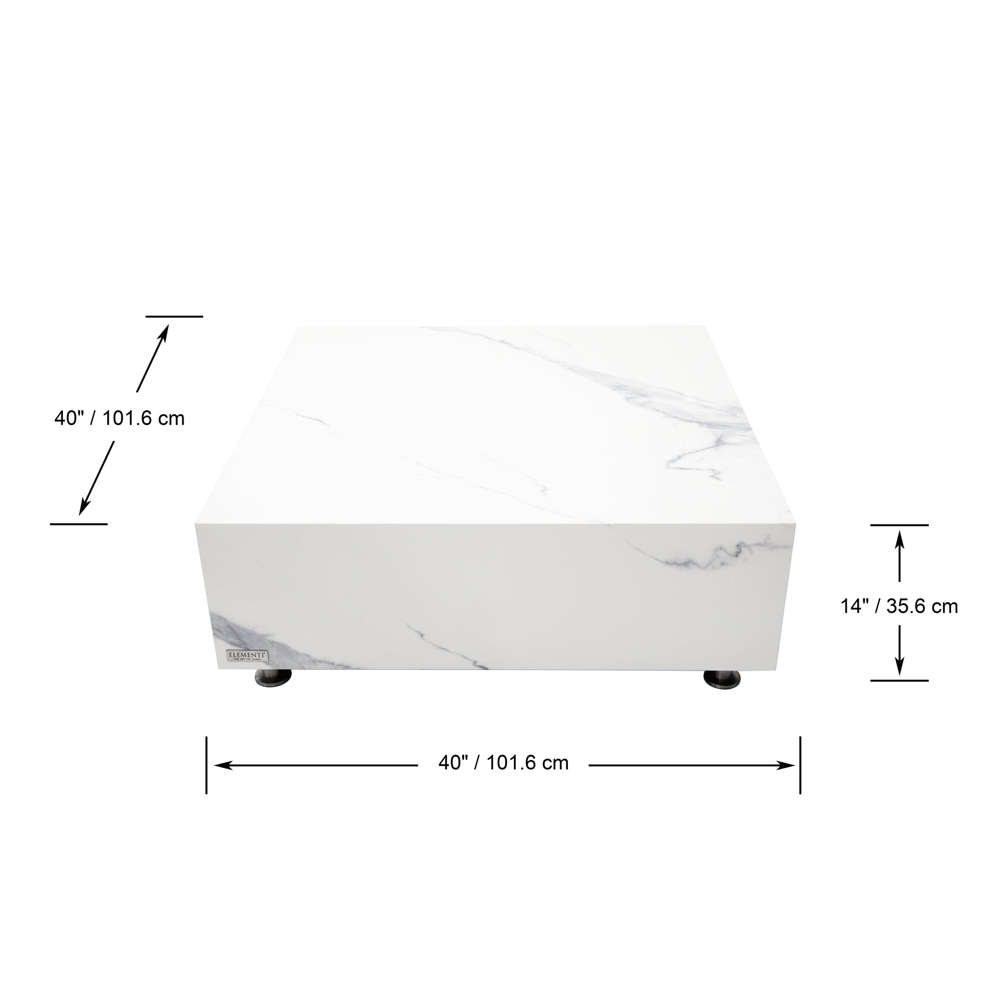 +Bianco Marble Porcelain Coffee Table (FCP-BW)