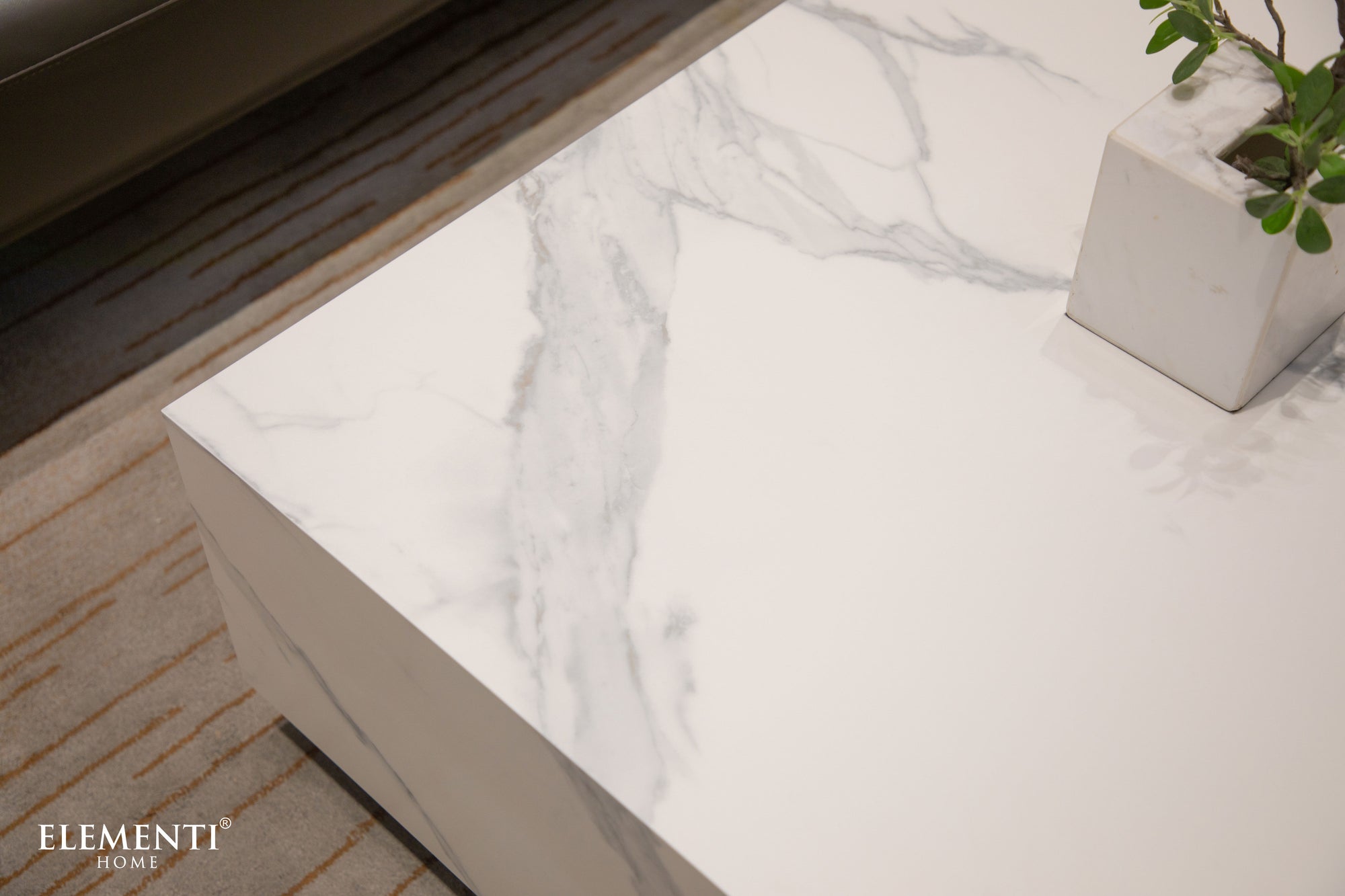 +Bianco Marble Porcelain Coffee Table (FCP-BW)