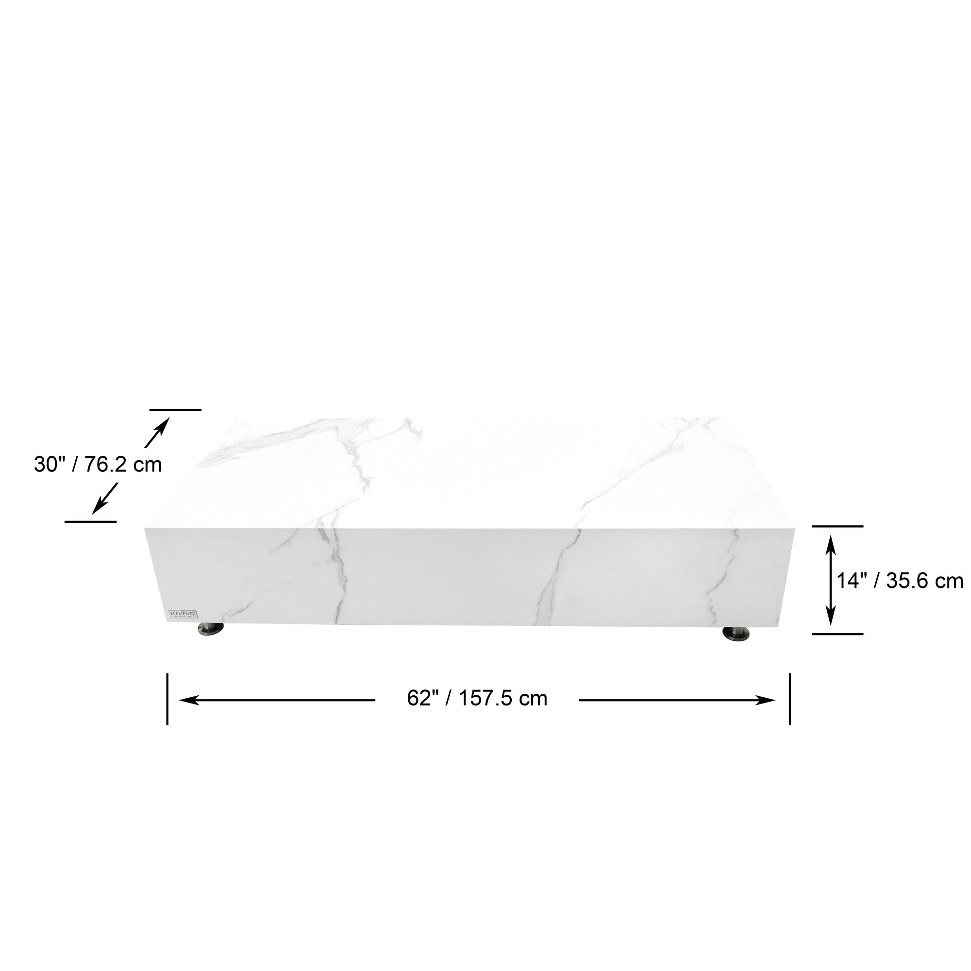 +Bianco Marble Porcelain Coffee Table (FCP-BW)