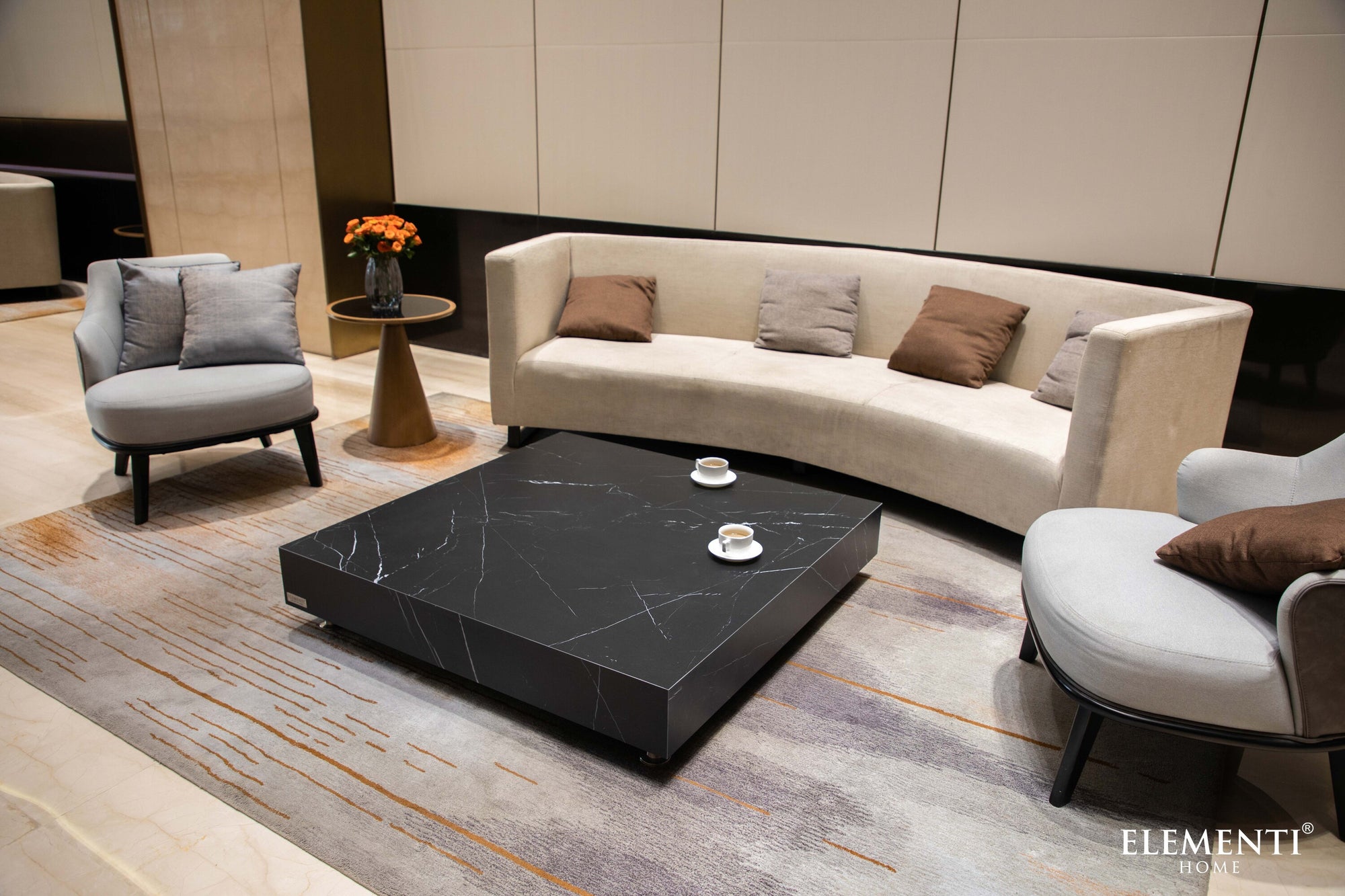 +Sofia Marble Porcelain Coffee Table (FCP-BB)