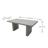 Santiago 72" Space Grey Concrete Dining Table (FDG01-SG)