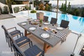 Seine 95" Concrete Dining Table w/ Manchurian Ash Legs (FDM01-SG)