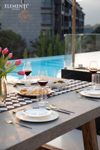 Seine 95" Concrete Dining Table w/ Manchurian Ash Legs (FDM01-SG)