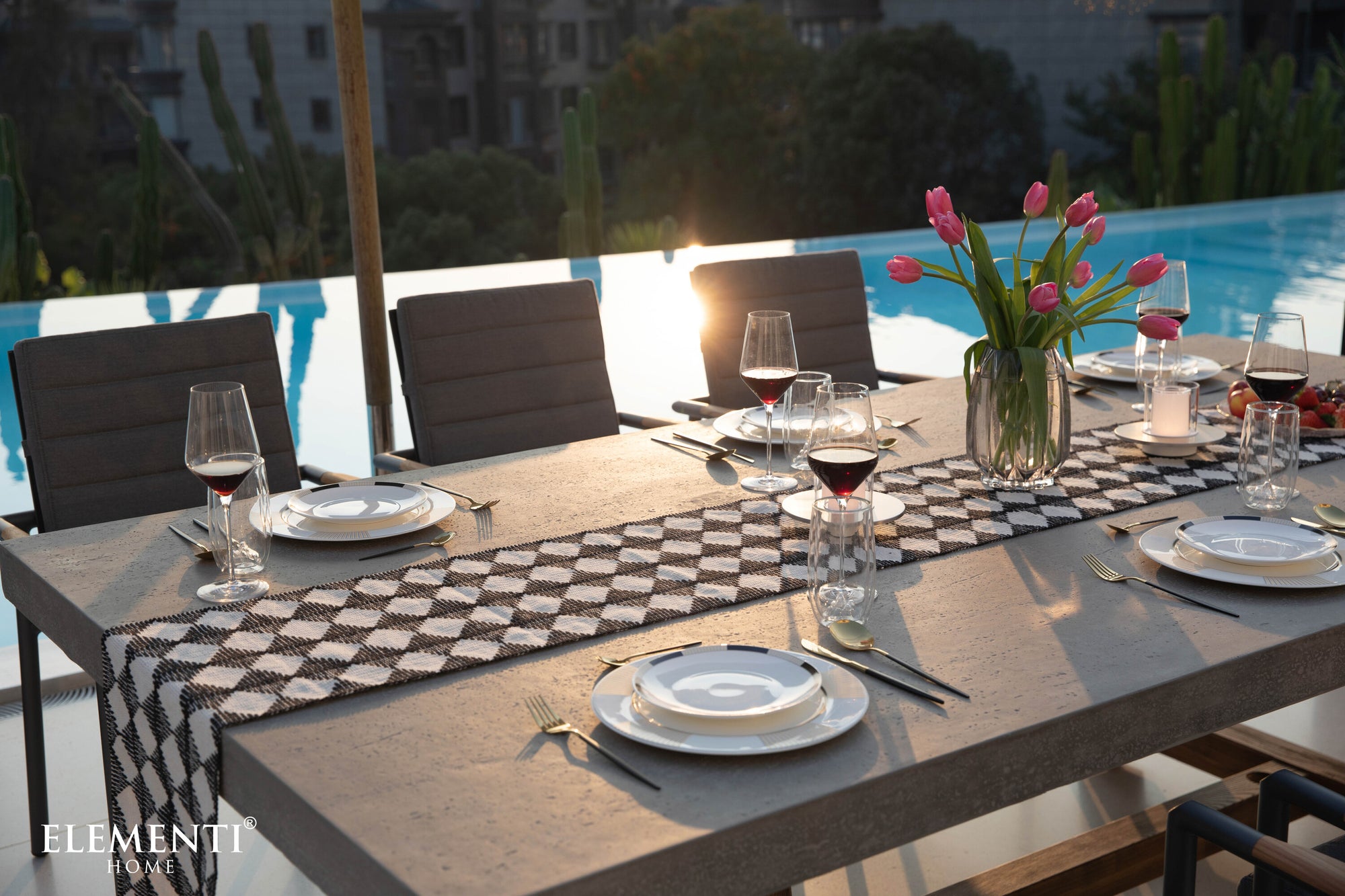 Seine 95" Concrete Dining Table w/ Manchurian Ash Legs (FDM01-SG)