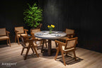 Verona 48" Concrete Dining Table w/ Manchurian Ash Legs (FDM02-SG)