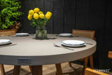 Verona 48" Concrete Dining Table w/ Manchurian Ash Legs (FDM02-SG)