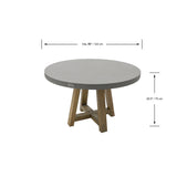 Verona 48" Concrete Dining Table w/ Manchurian Ash Legs (FDM02-SG)