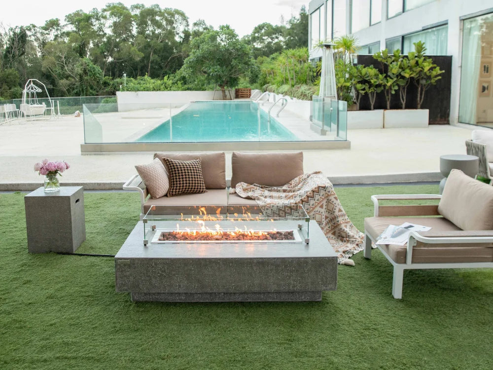 Hampton 56" Concrete Outdoor Fire Table (OFG139)